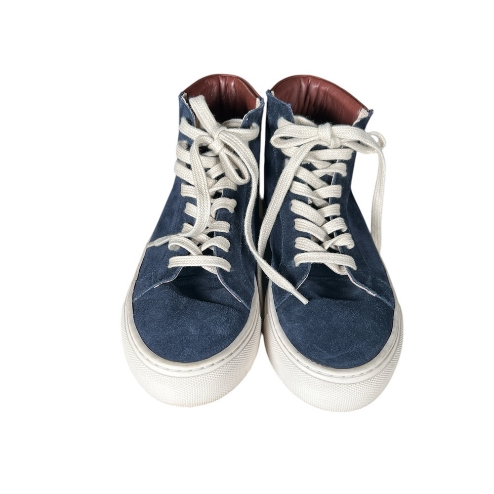 Matt Bernson high top Blue suede leather High-Top Sneakers men’s 7.5 - Picture 2 of 7